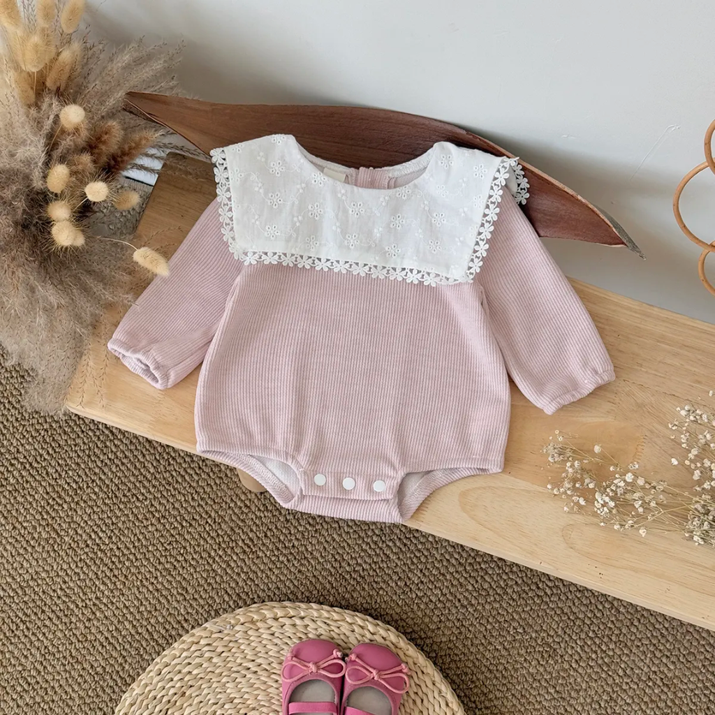 Rosé Lace Romper